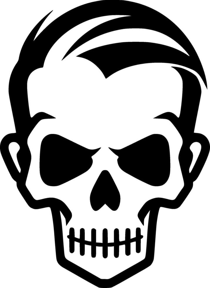 Skull, Black and White illustration vector