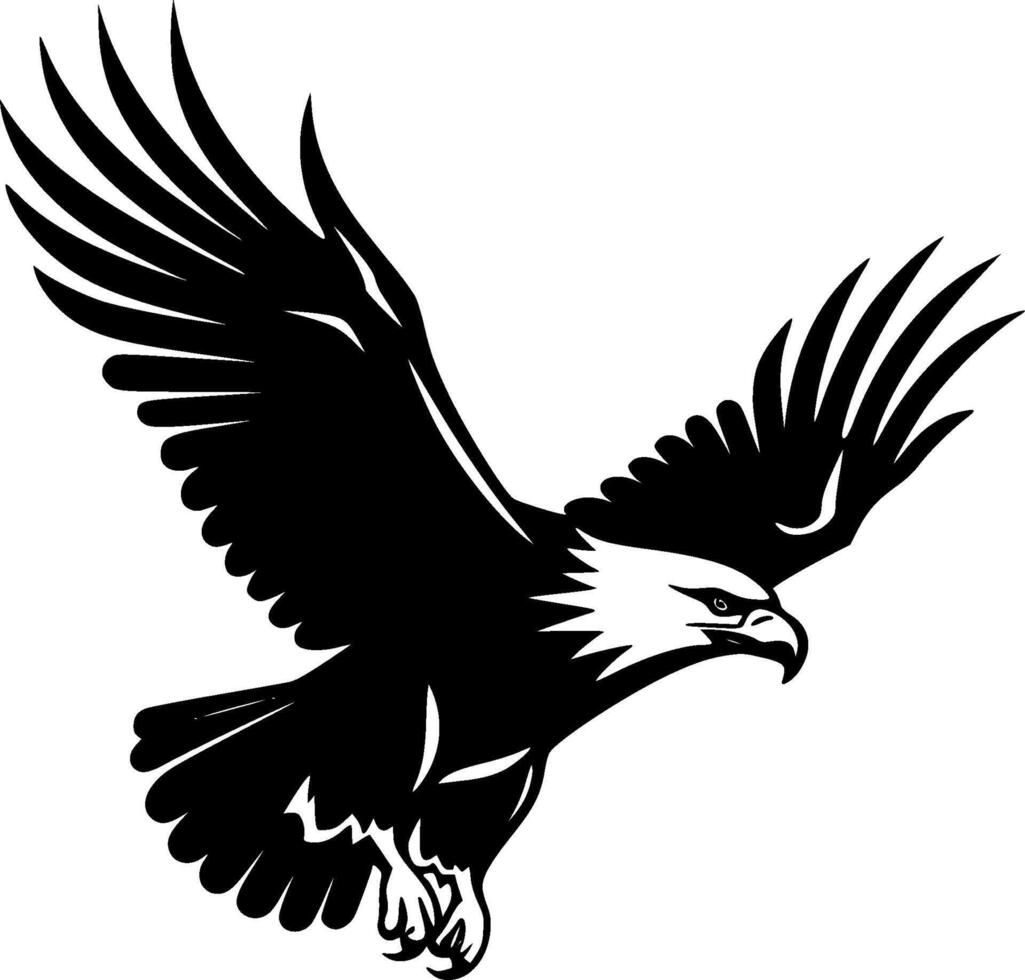 Eagle, Minimalist and Simple Silhouette - illustration vector