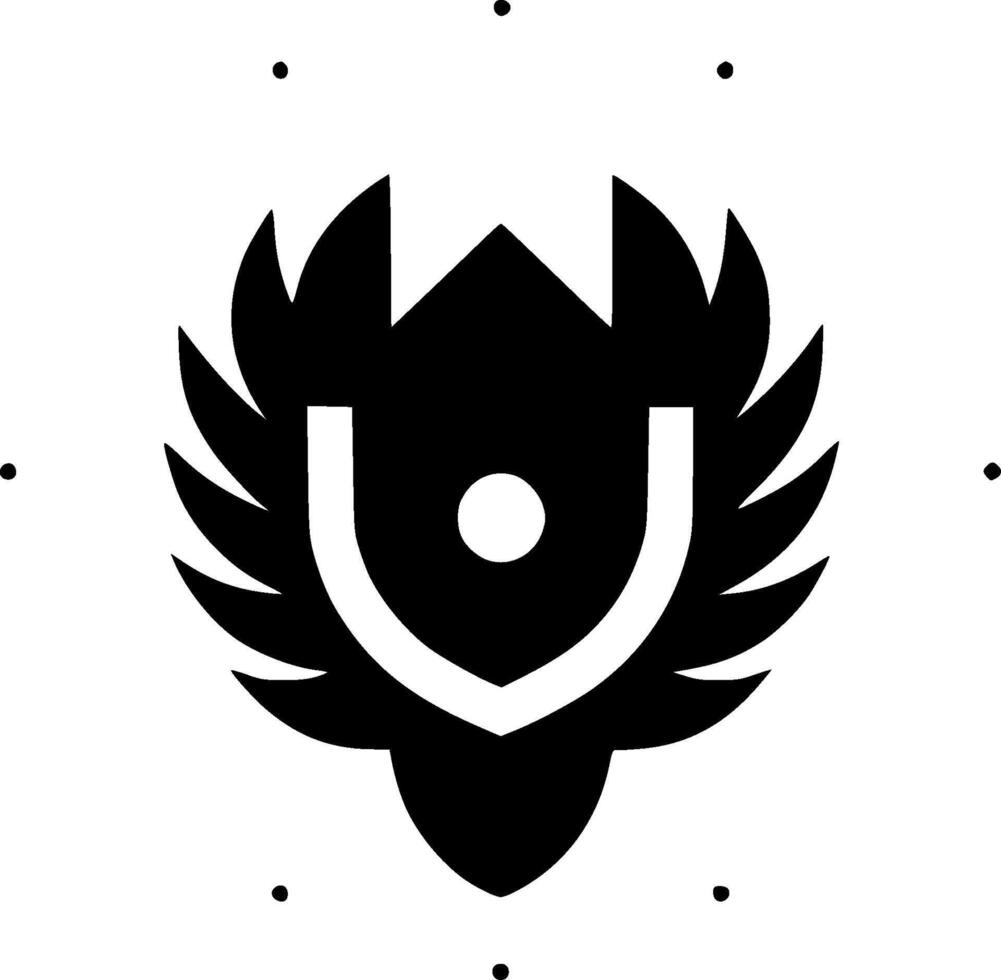 Shield, Black and White illustration vector