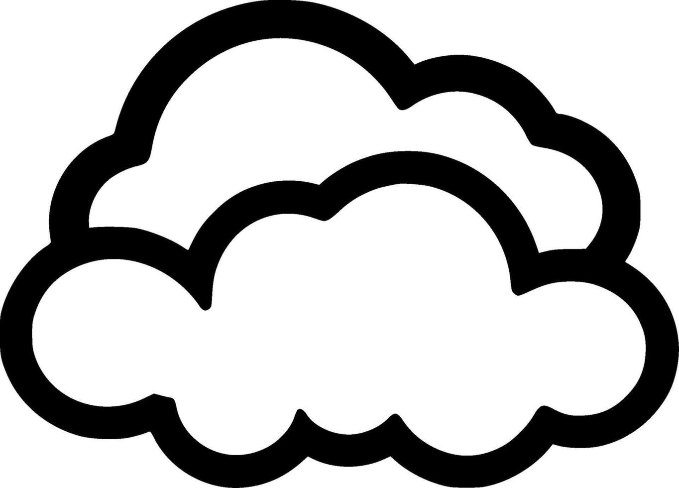 Cloud, Minimalist and Simple Silhouette - illustration vector