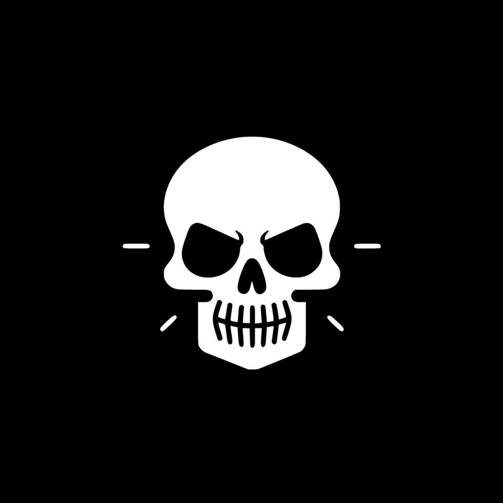 Skull, Black and White illustration vector