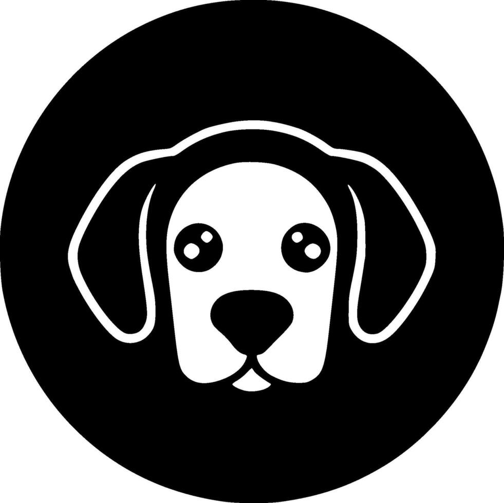 Dog, Minimalist and Simple Silhouette - illustration vector