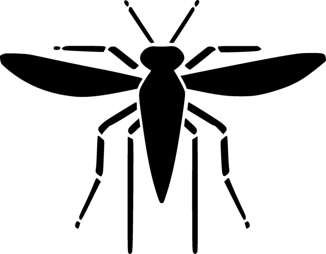 Mosquito - Minimalist and Flat Logo - illustration vector