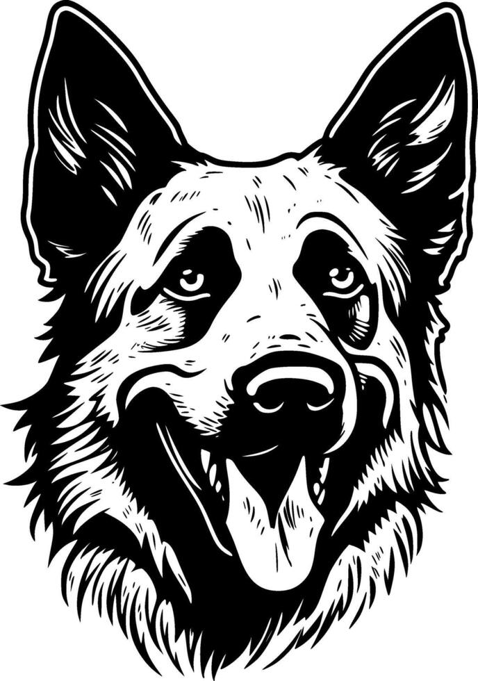 German Shepherd - High Quality Logo - illustration ideal for T-shirt graphic vector