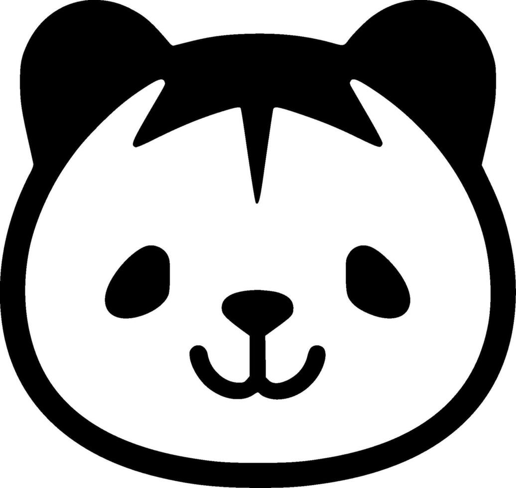 Hamster - Black and White Isolated Icon - illustration vector