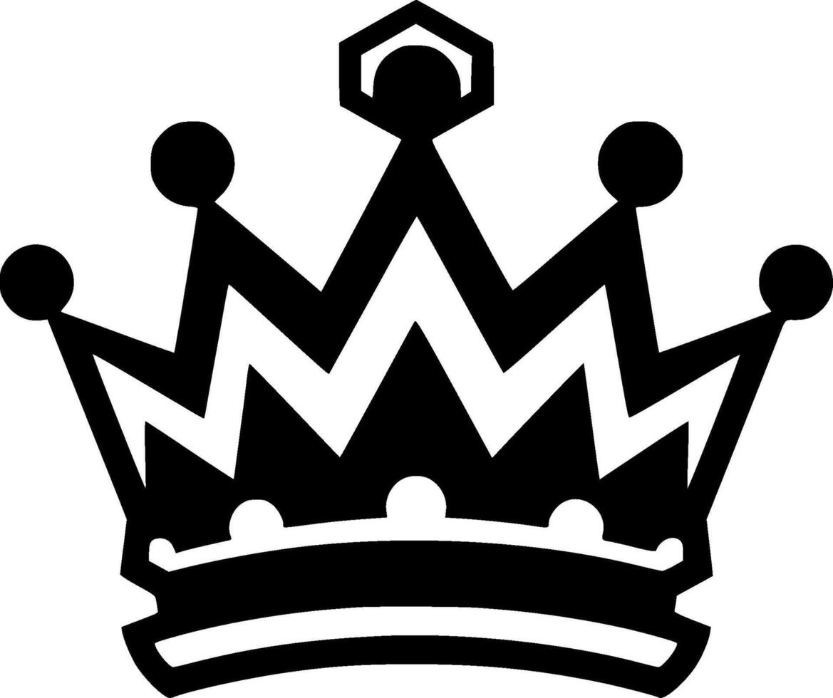 Crown, Minimalist and Simple Silhouette - illustration vector