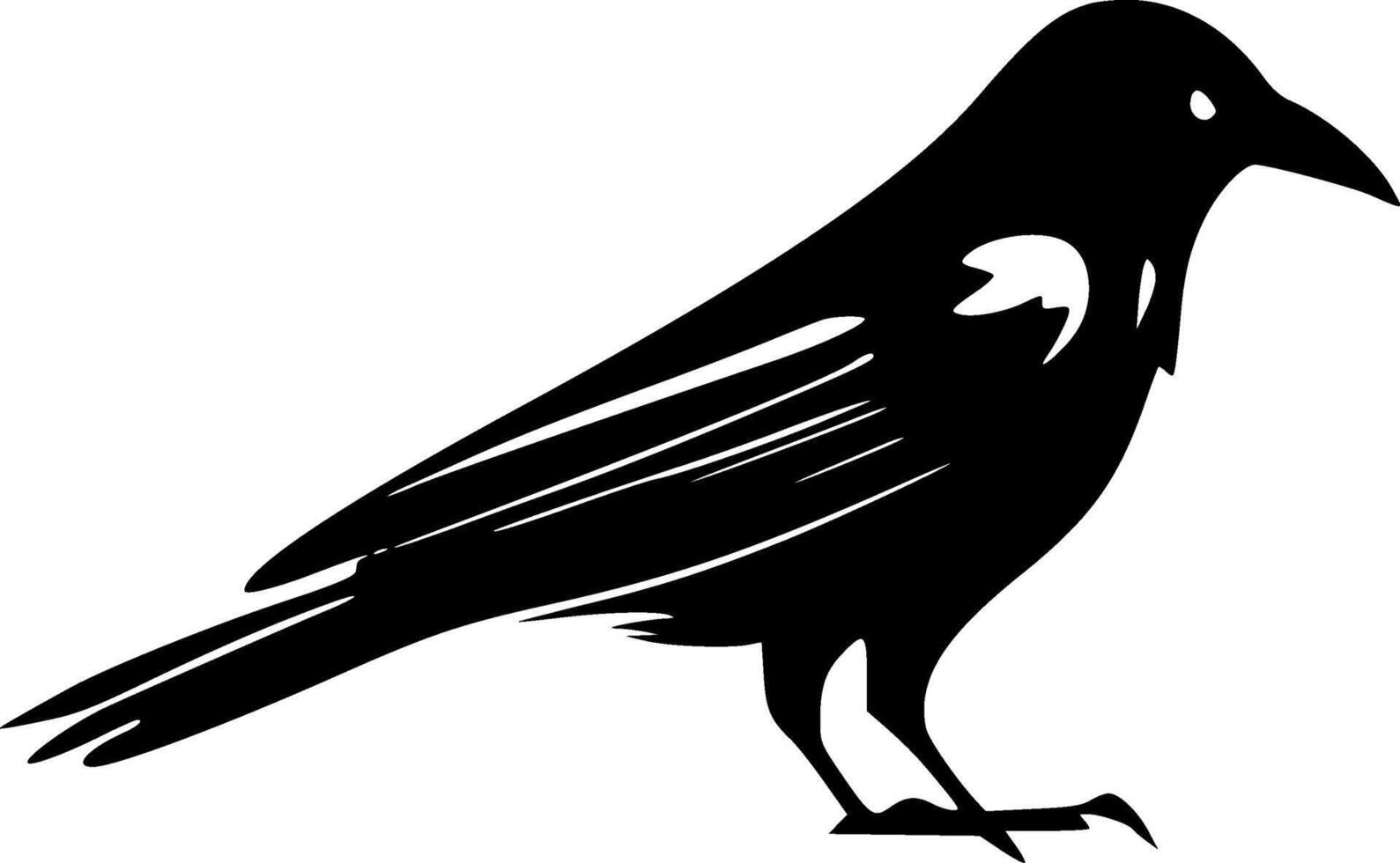 Crow - Minimalist and Flat Logo - illustration vector