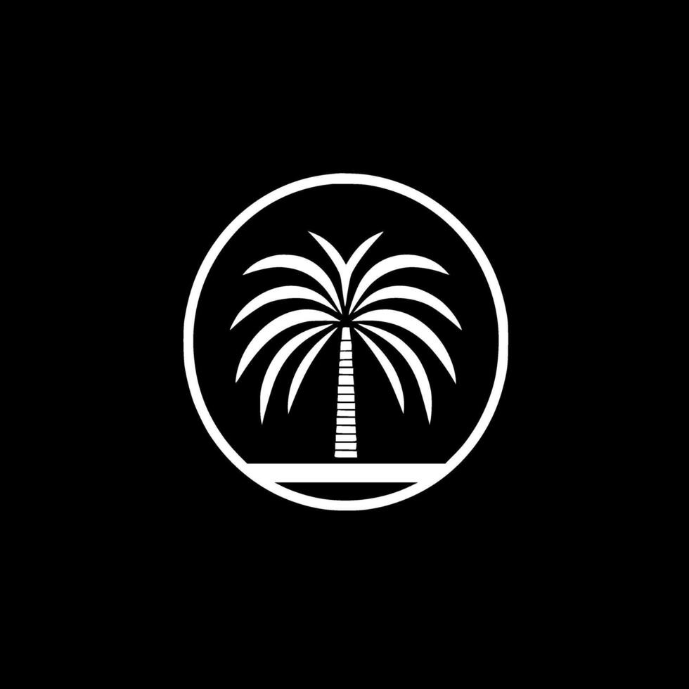 Palm, Black and White illustration vector