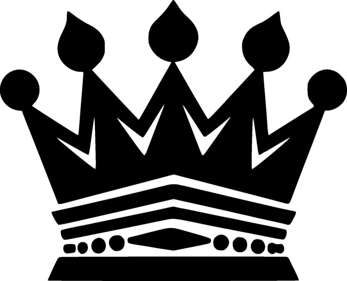 Crown, Minimalist and Simple Silhouette - illustration vector