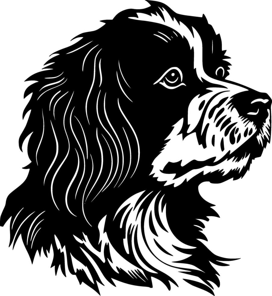 Terrier Dog, Black and White illustration vector