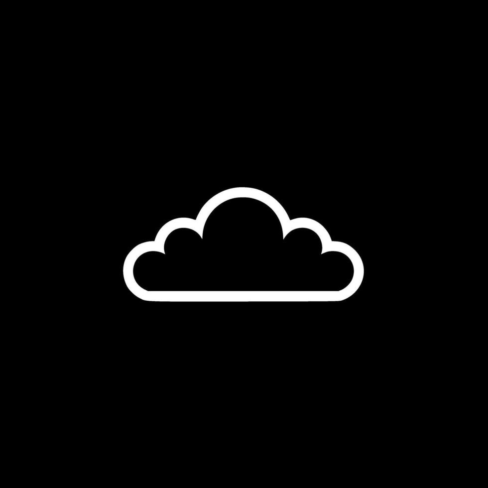Cloud, Black and White illustration vector