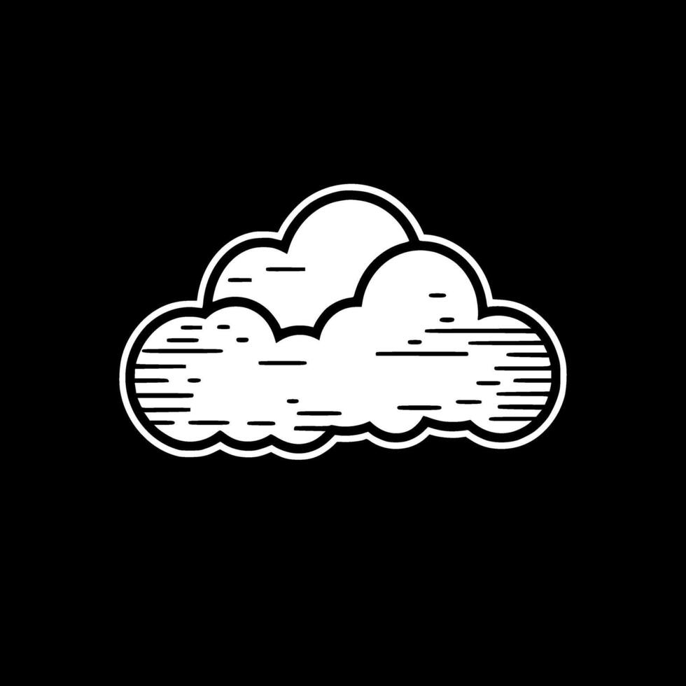 Cloud, Minimalist and Simple Silhouette - illustration vector