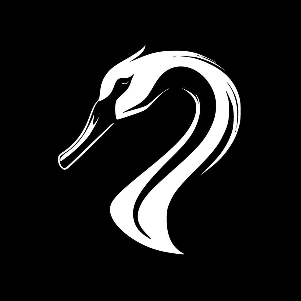 Swan, Minimalist and Simple Silhouette - illustration vector