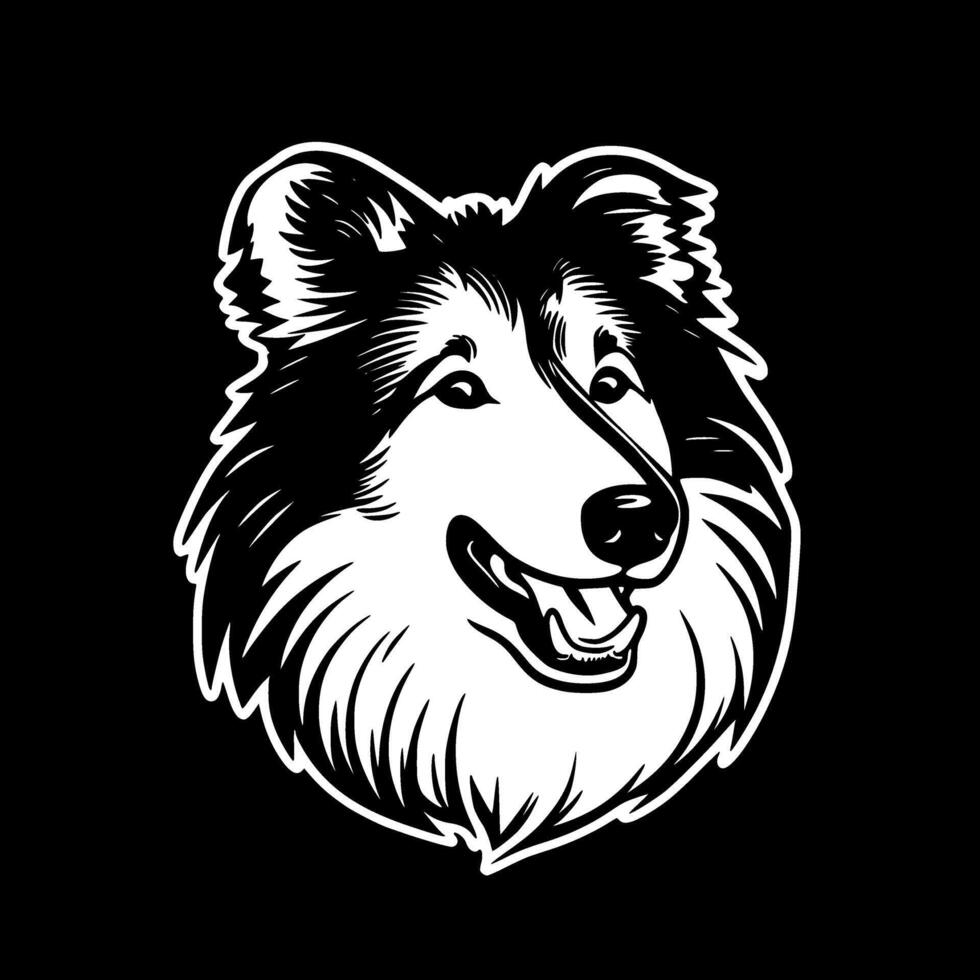 Shetland Sheepdog - Minimalist and Flat Logo - illustration vector