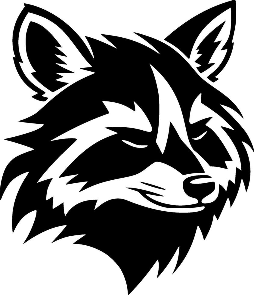Raccoon - Minimalist and Flat Logo - illustration vector