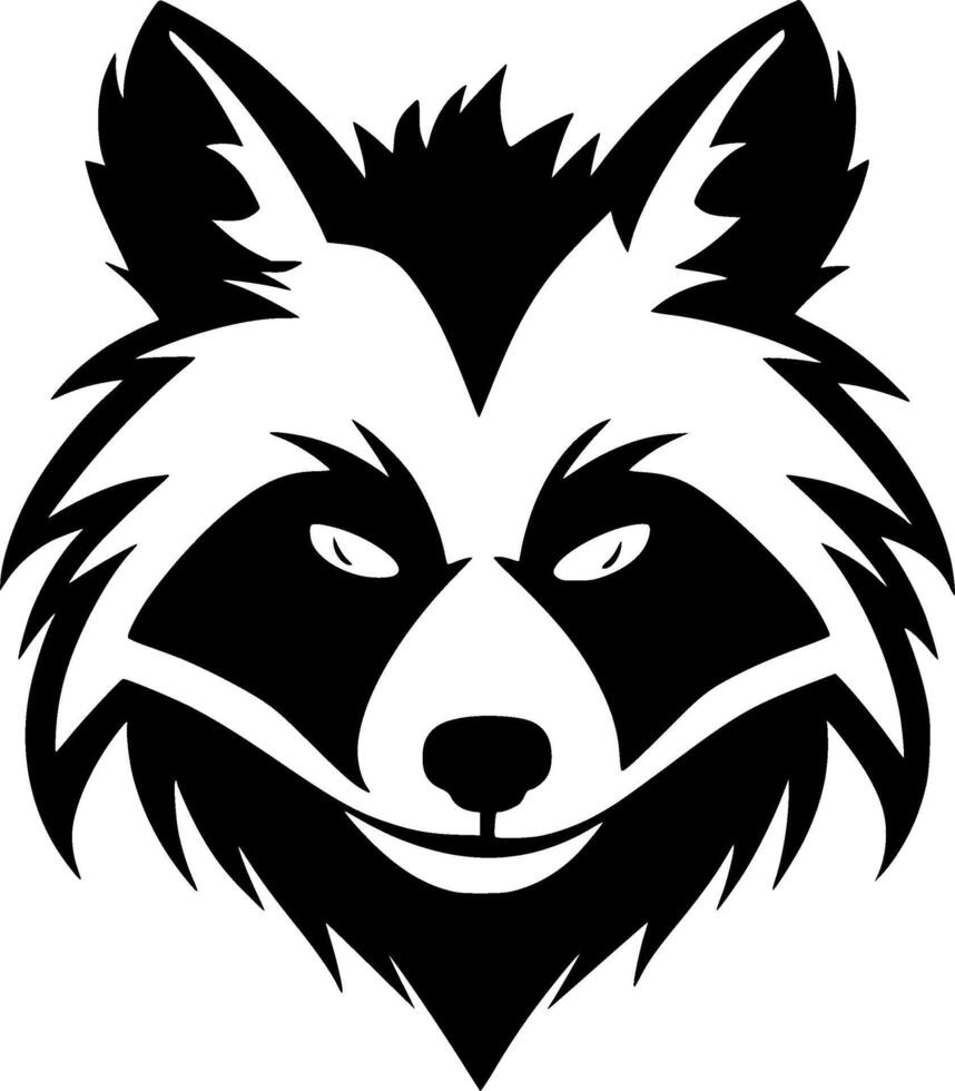 Raccoon - Minimalist and Flat Logo - illustration vector