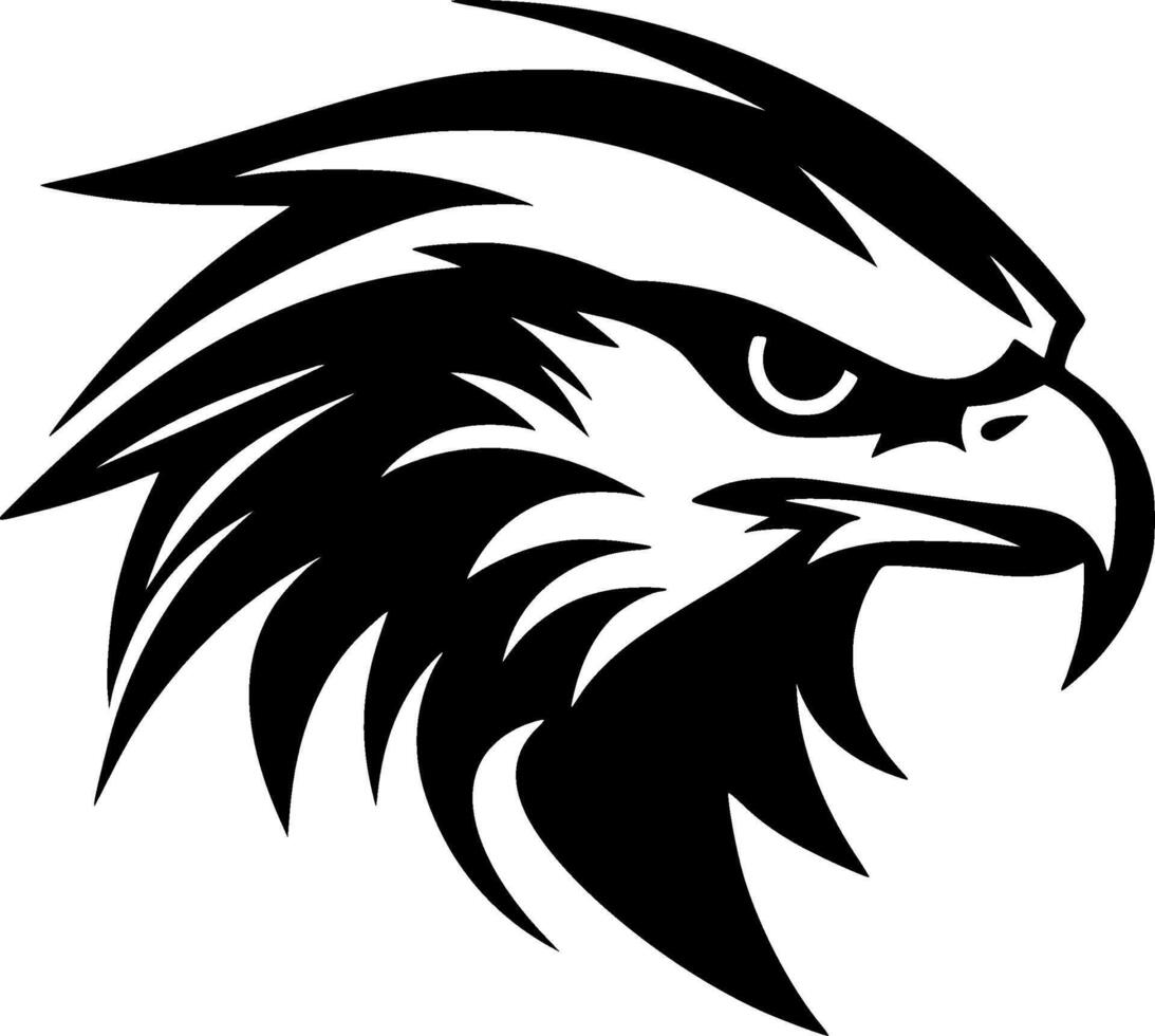 Falcon - Black and White Isolated Icon - illustration vector