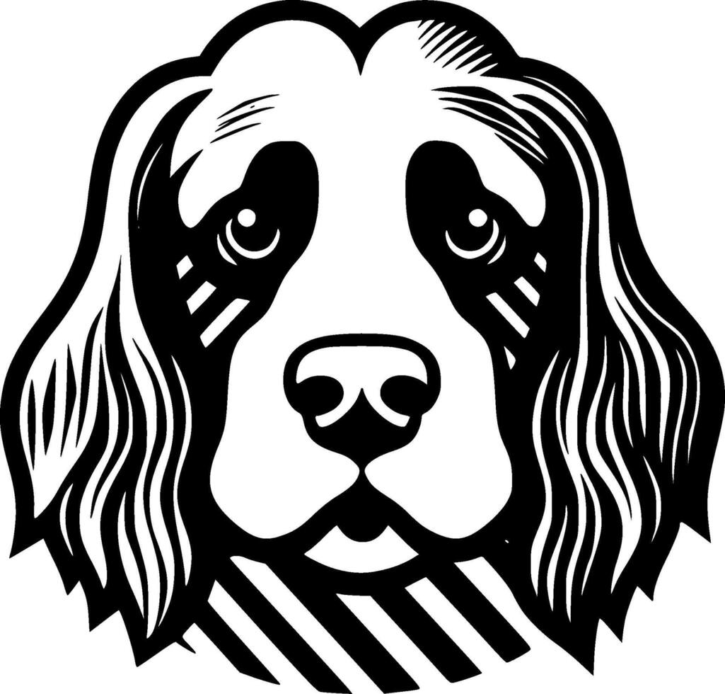 Dog, Minimalist and Simple Silhouette - illustration vector