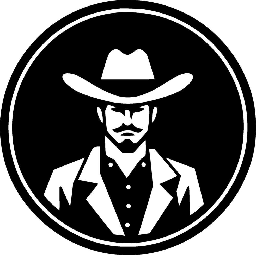 Cowboy - Minimalist and Flat Logo - illustration vector