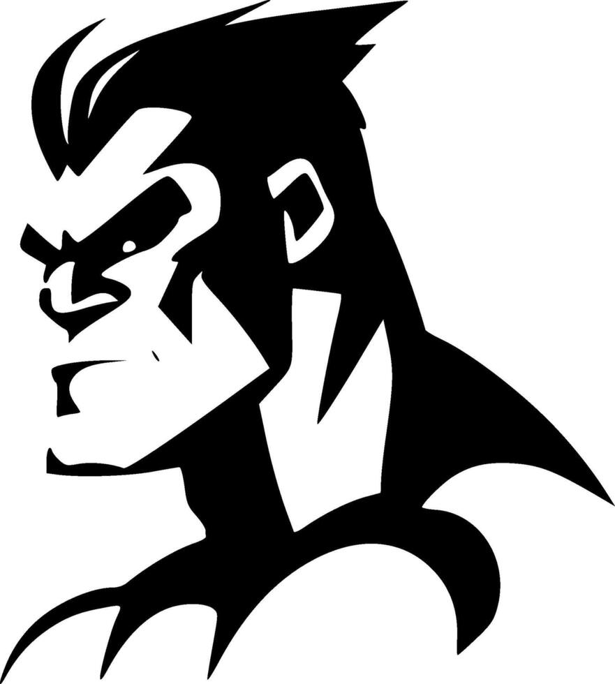 Beast, Black and White illustration vector