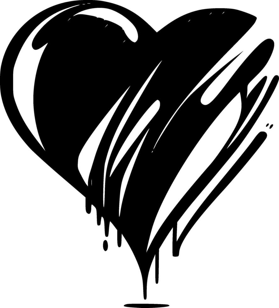 Heart, Minimalist and Simple Silhouette - illustration vector