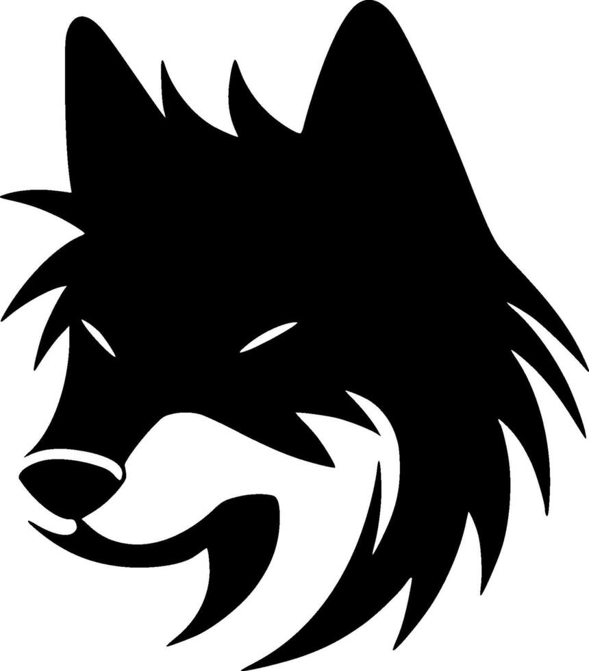 Dog - Black and White Isolated Icon - illustration vector