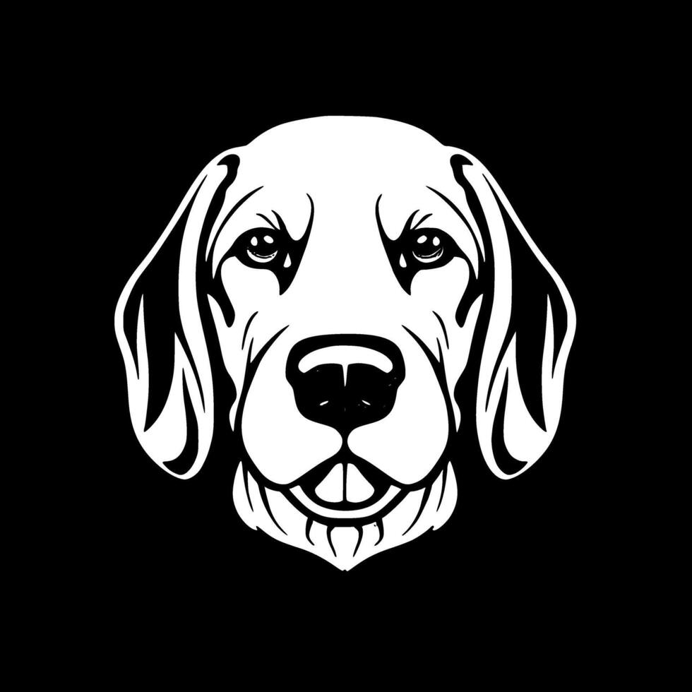 Labrador Retriever - Black and White Isolated Icon - illustration vector