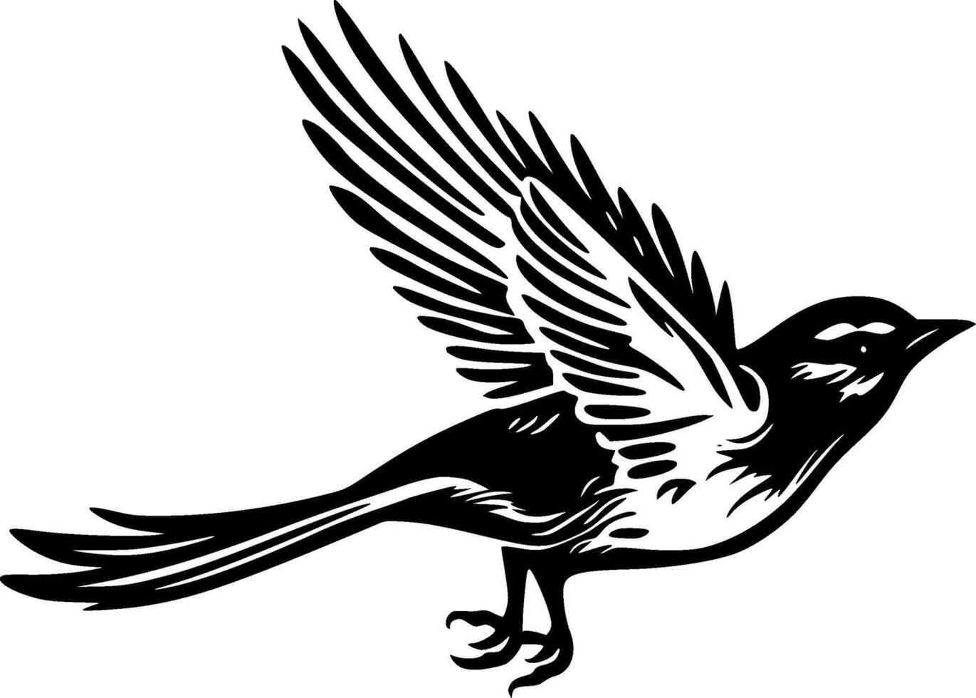 Sparrow - Minimalist and Flat Logo - illustration vector