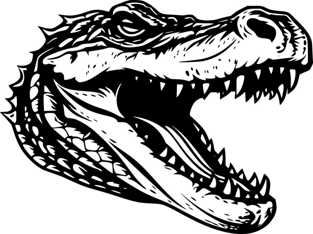 Crocodile - Minimalist and Flat Logo - illustration vector