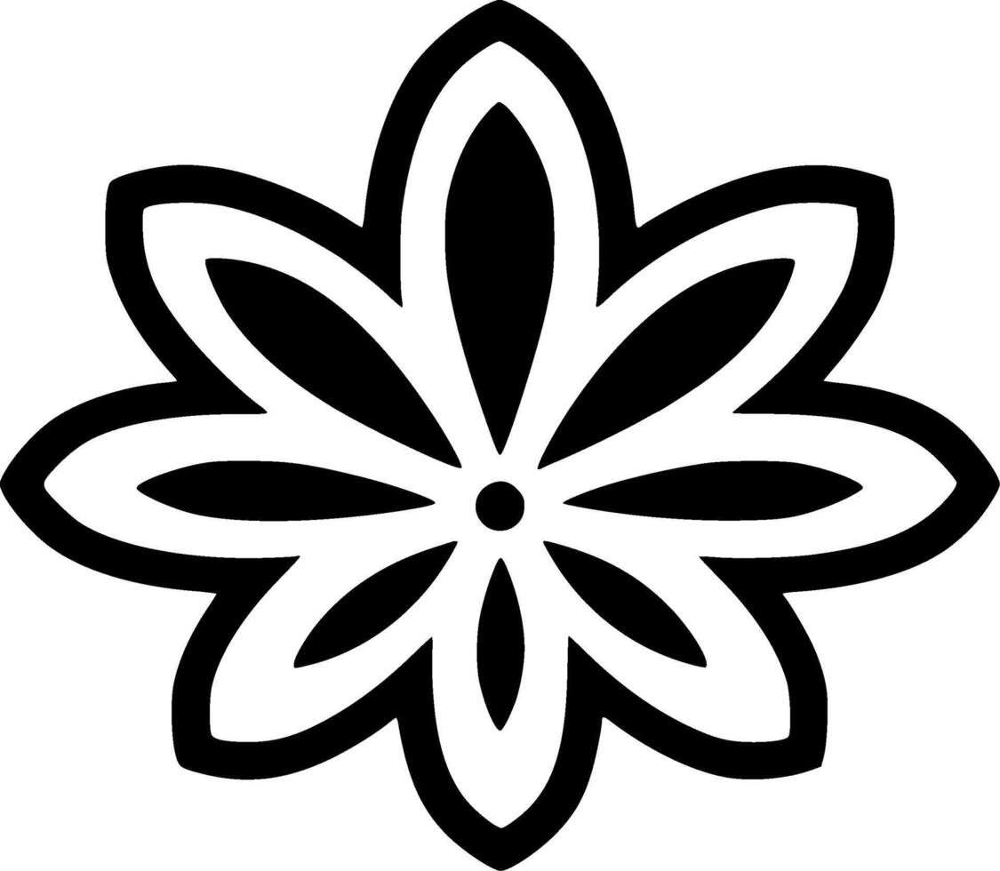 Daisy - Black and White Isolated Icon - illustration vector