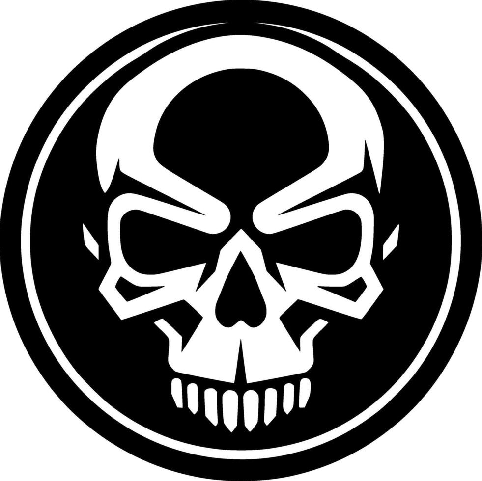 Skull, Minimalist and Simple Silhouette - illustration vector