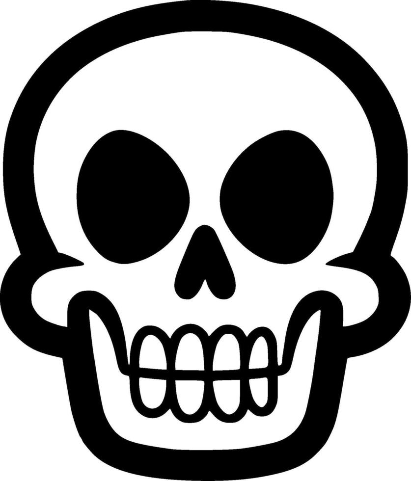 Skull - Minimalist and Flat Logo - illustration vector