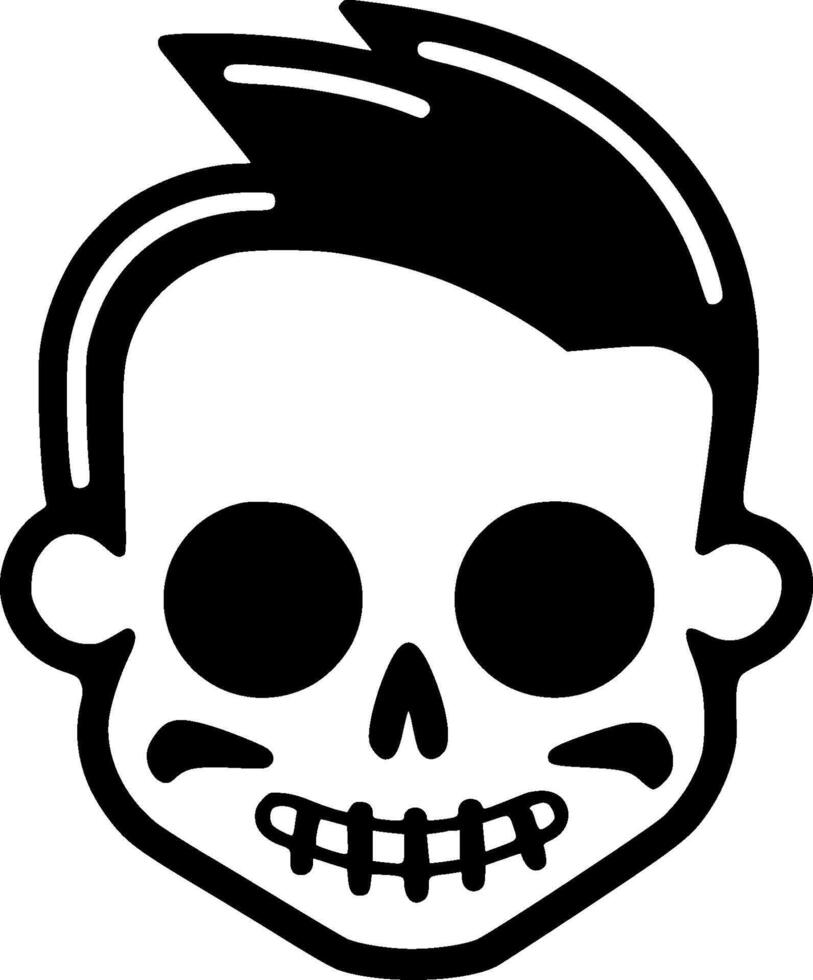Skeleton, Black and White illustration vector