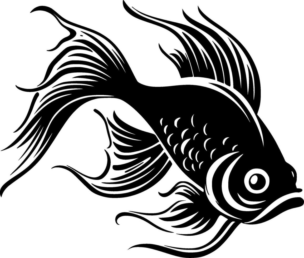 Goldfish - Minimalist and Flat Logo - illustration vector