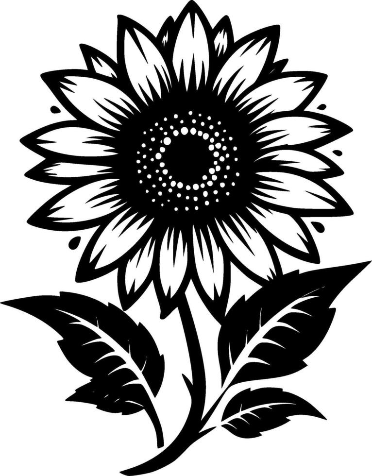 Flower, Minimalist and Simple Silhouette - illustration vector