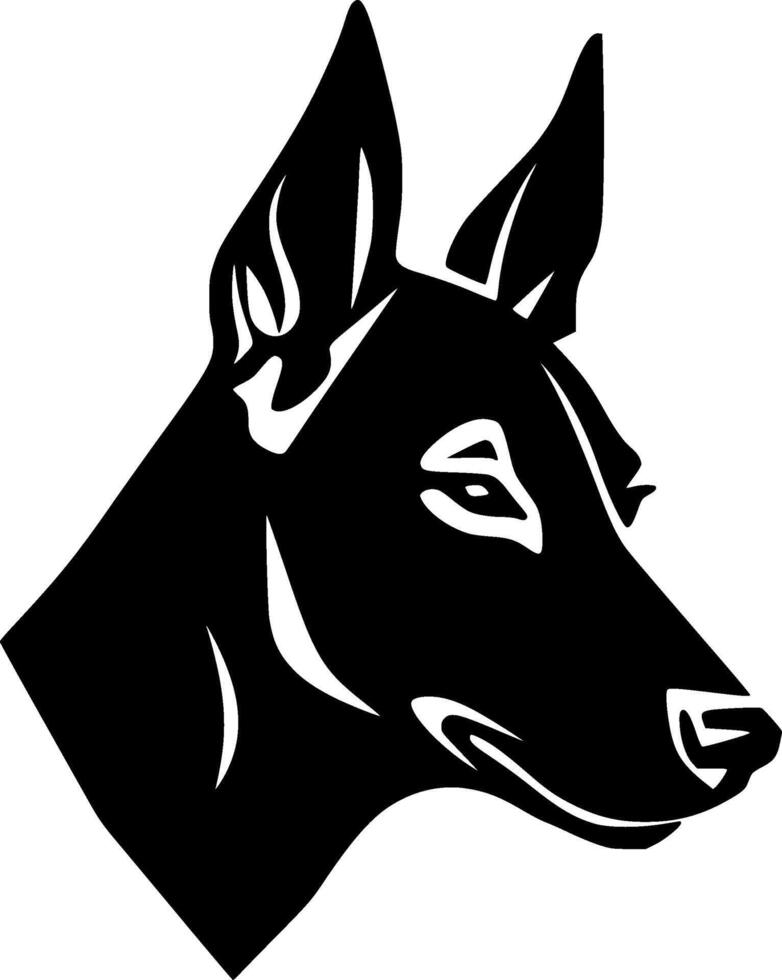 Australian Kelpie, Black and White illustration vector