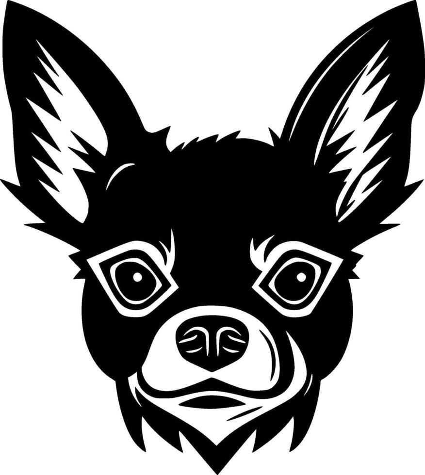 Chihuahua, Black and White illustration vector