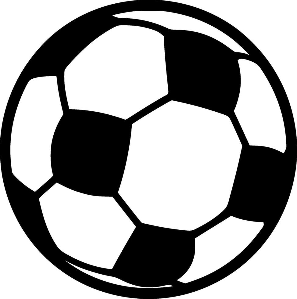 Football - Black and White Isolated Icon - illustration vector