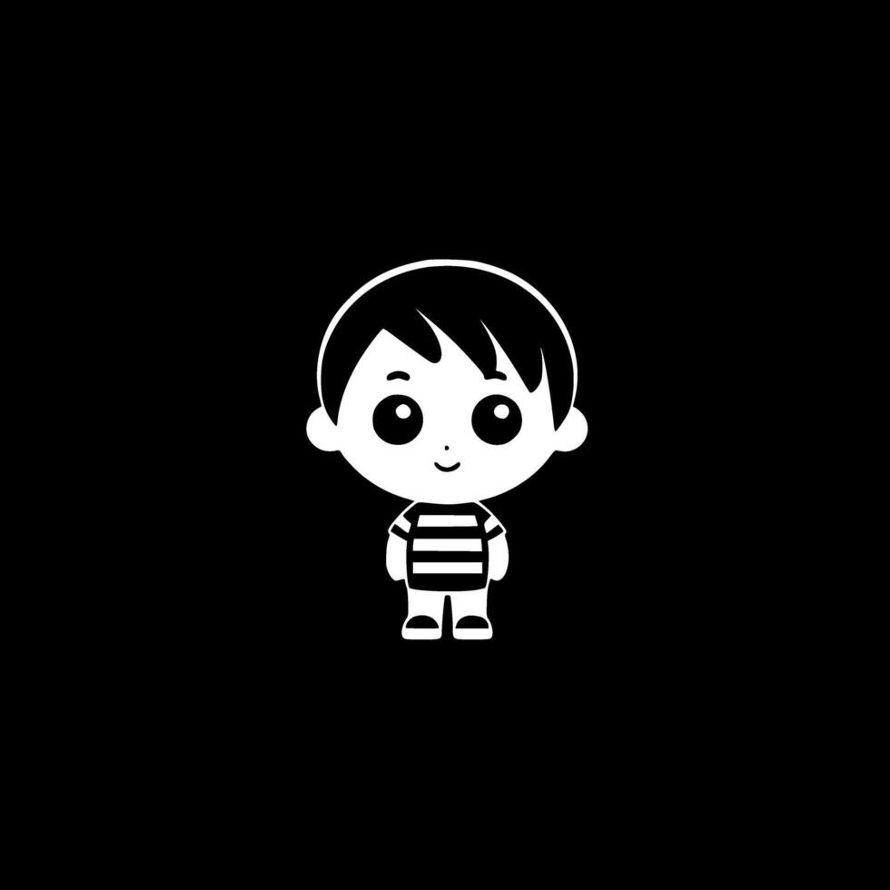 Kid, Minimalist and Simple Silhouette - illustration vector