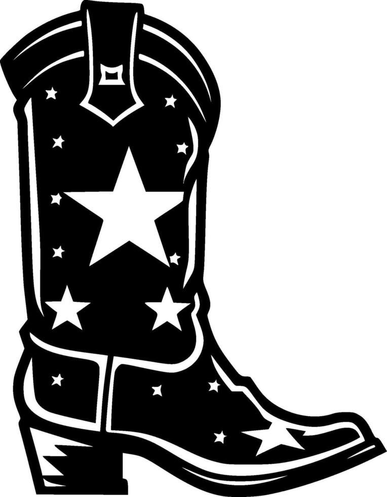 Cowboy Boot - High Quality Logo - illustration ideal for T-shirt graphic vector