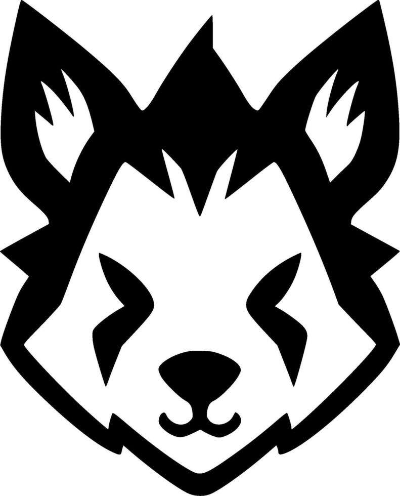 Panda, Minimalist and Simple Silhouette - illustration vector