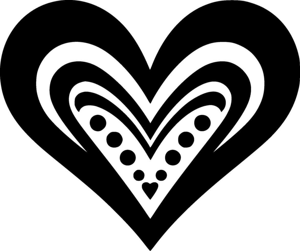 Heart, Minimalist and Simple Silhouette - illustration vector