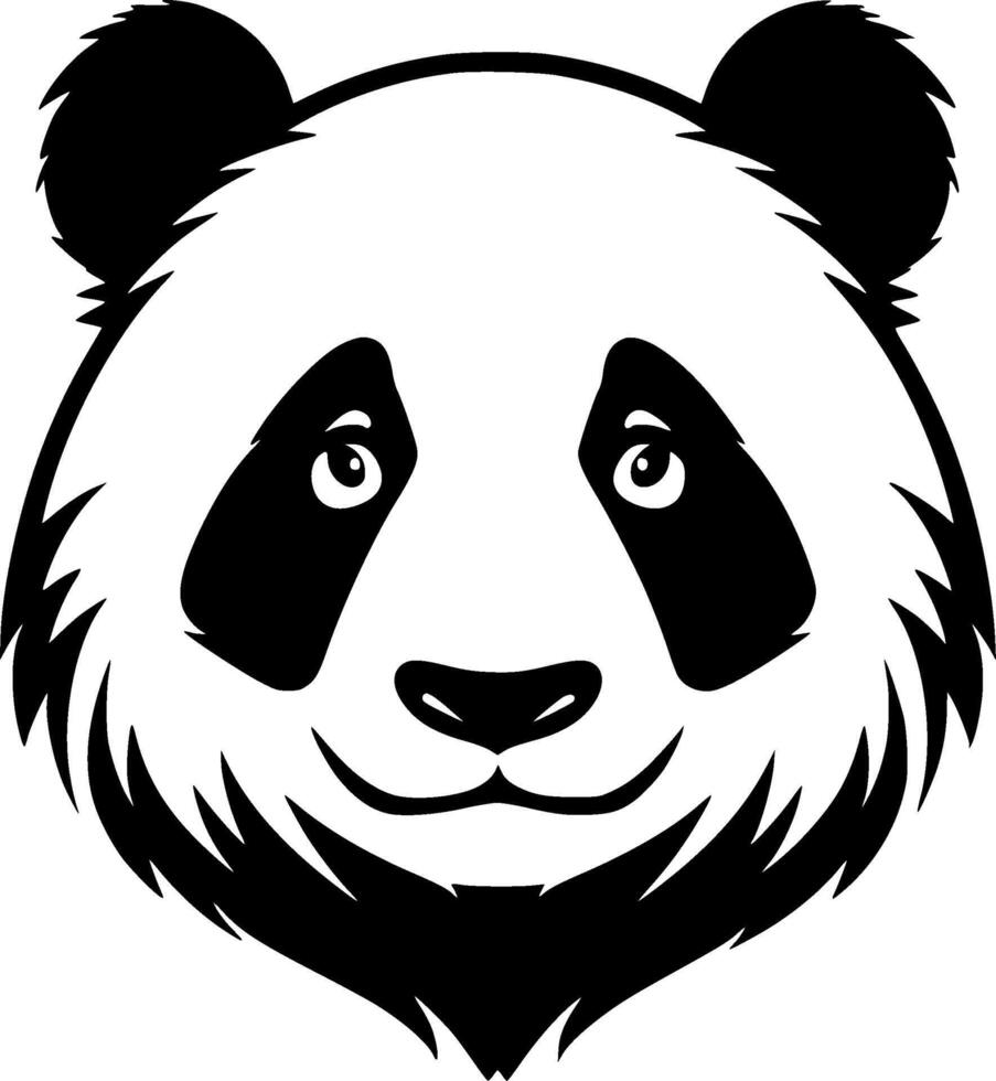Panda, Black and White illustration vector