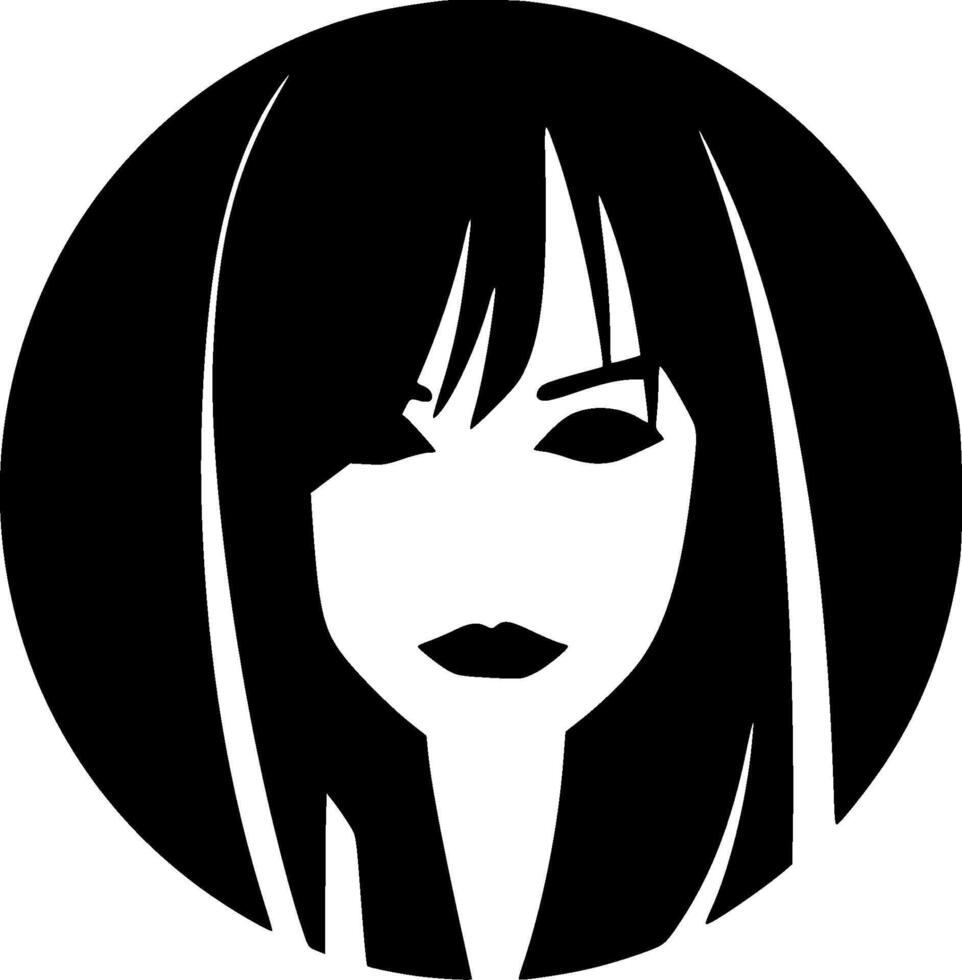 Girl - Minimalist and Flat Logo - illustration vector