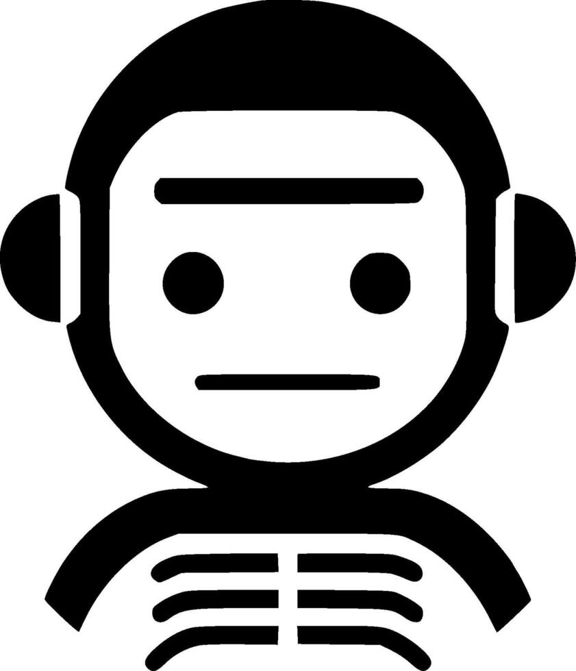 Robot, Minimalist and Simple Silhouette - illustration vector