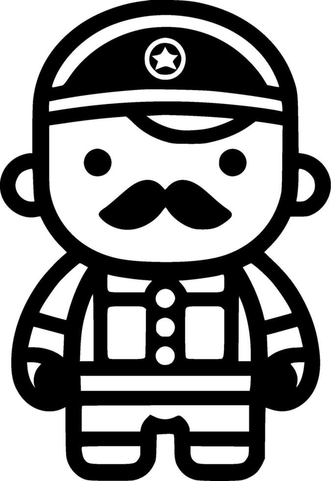 Military - Minimalist and Flat Logo - illustration vector
