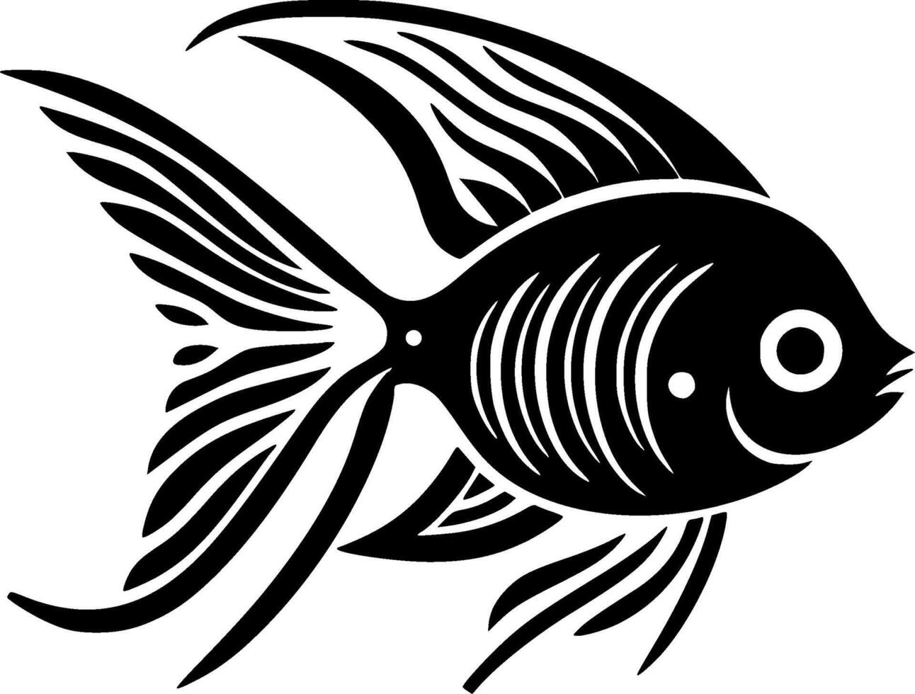 Angelfish - High Quality Logo - illustration ideal for T-shirt graphic vector