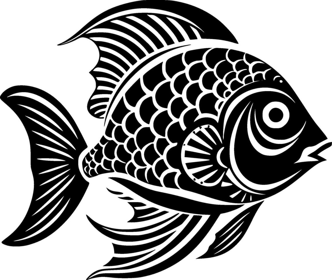 Fish - Minimalist and Flat Logo - illustration vector