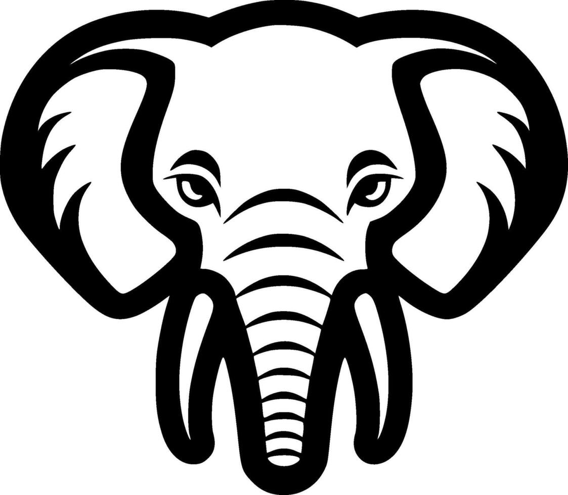 Elephant - Minimalist and Flat Logo - illustration vector