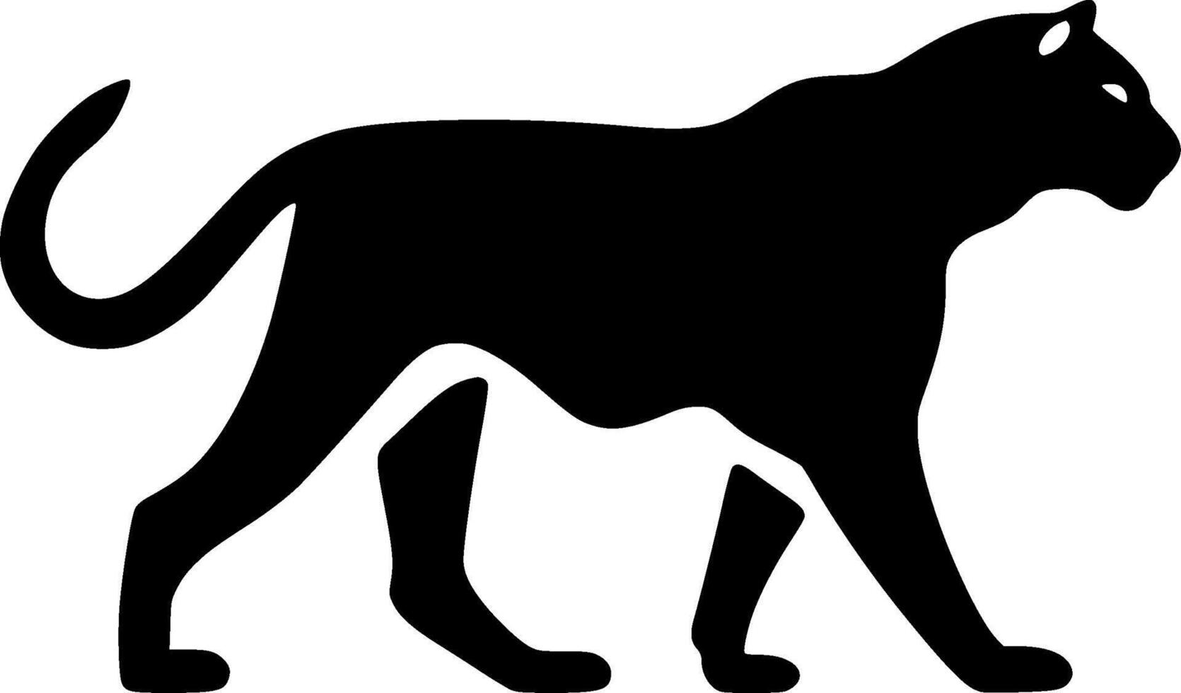 Leopard, Minimalist and Simple Silhouette - illustration vector